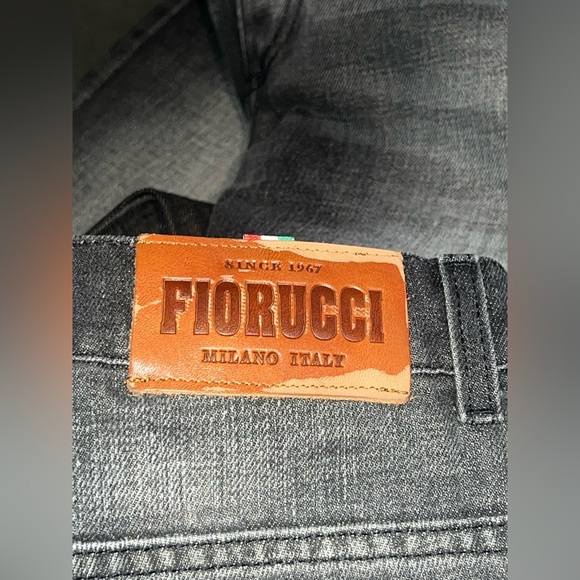 Fiorucci Jeans Mens Black Slim Fit Whiskering Straight Leg Button Fly👖NWT 29 - Picture 7 of 12
